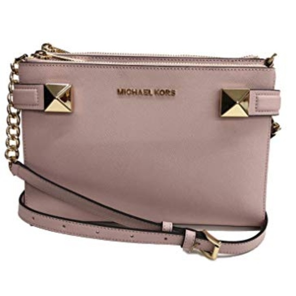 Michael Kors Karla EW Leather Crossbody Blossom - Picture 1 of 4